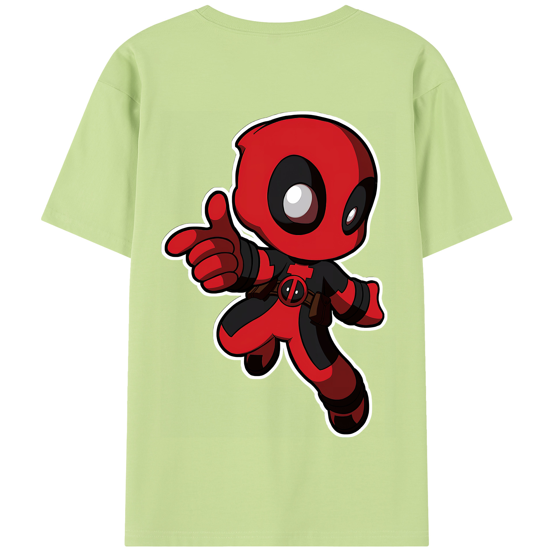 （画像用） Deadpool デッドプール 綿100％半袖Tシャツ（背面プリント）